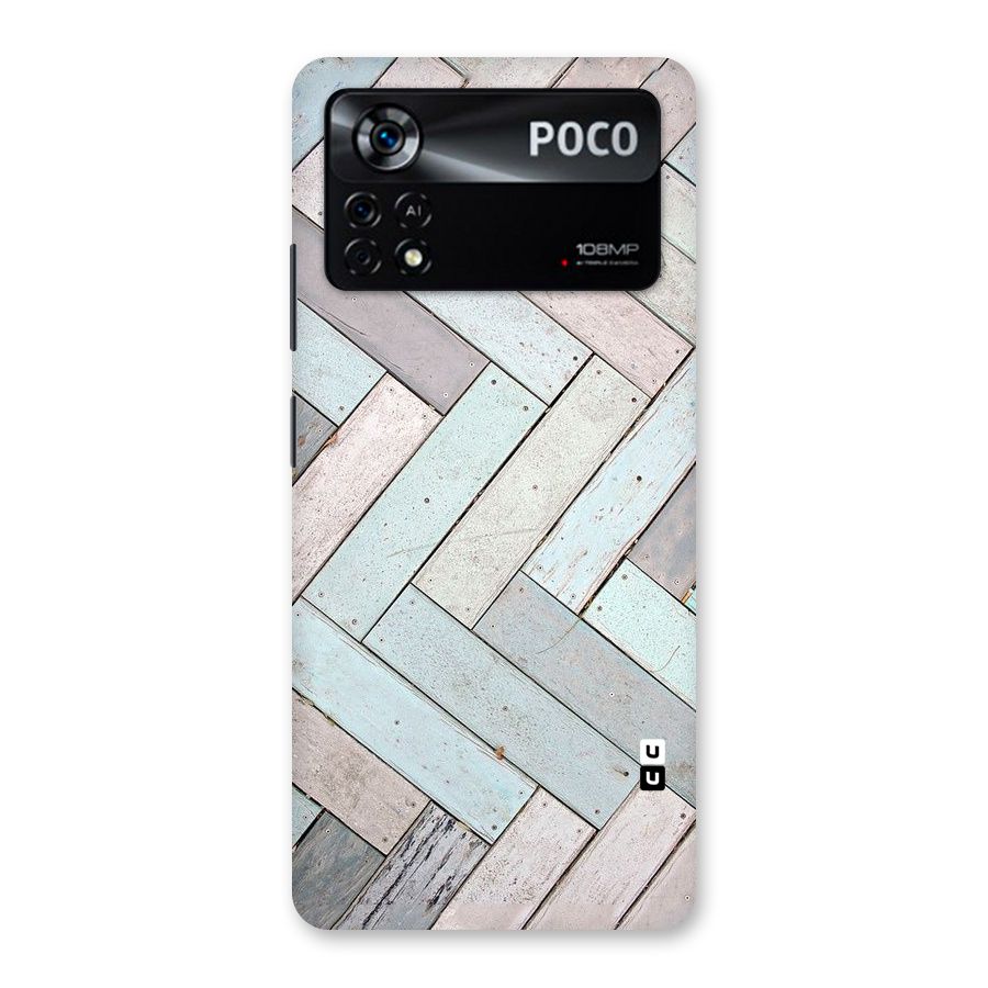 Wooden ZigZag Design Back Case for Poco X4 Pro 5G