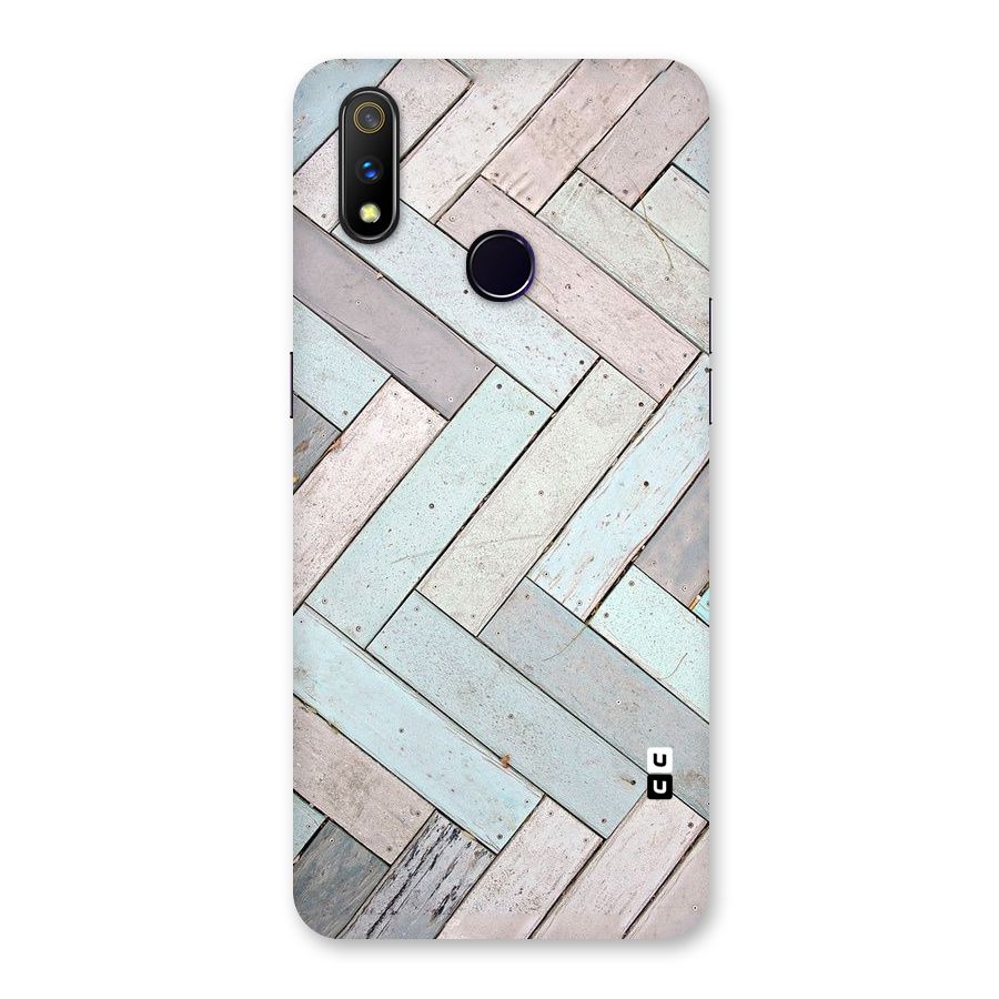 Wooden ZigZag Design Back Case for Realme 3 Pro