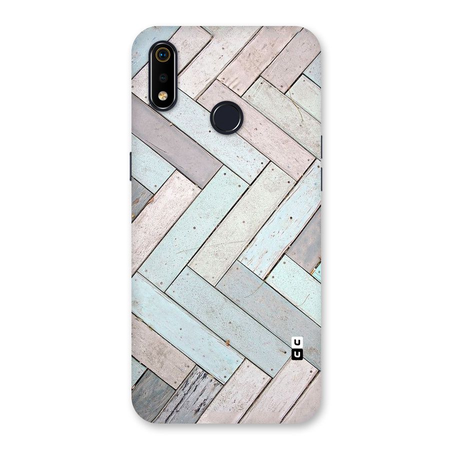 Wooden ZigZag Design Back Case for Realme 3i