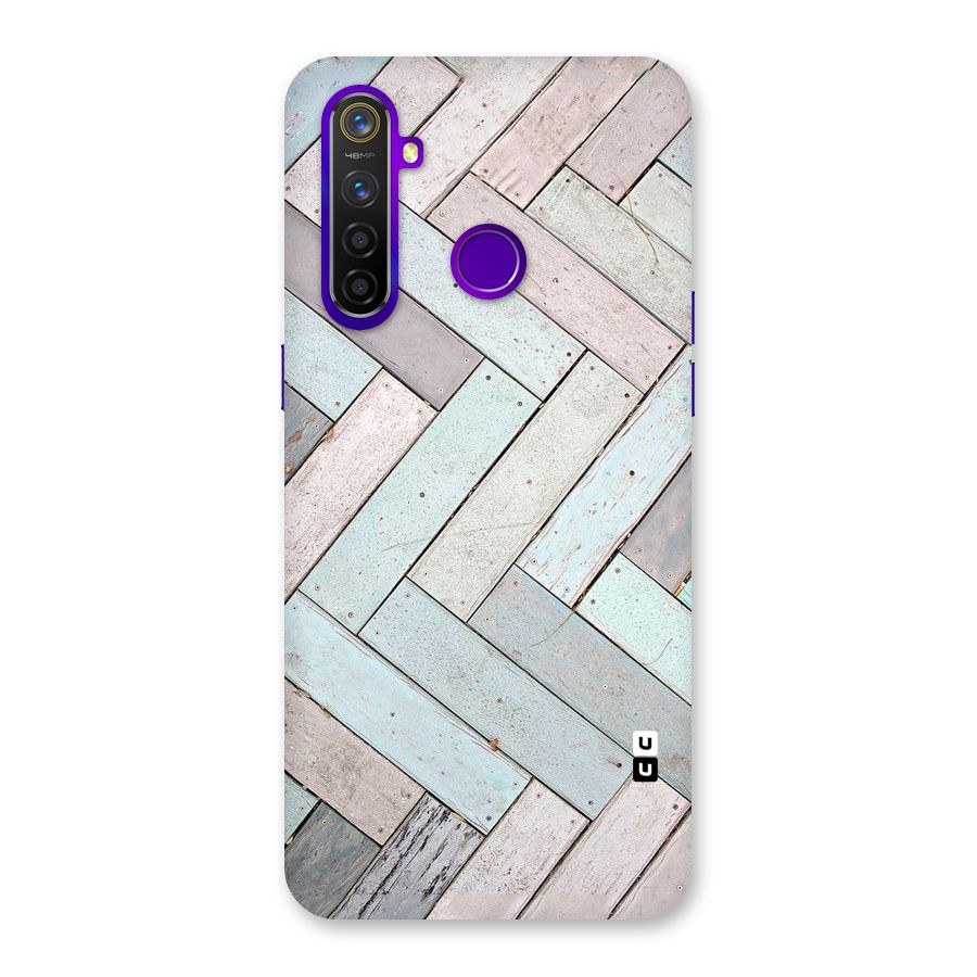 Wooden ZigZag Design Back Case for Realme 5 Pro