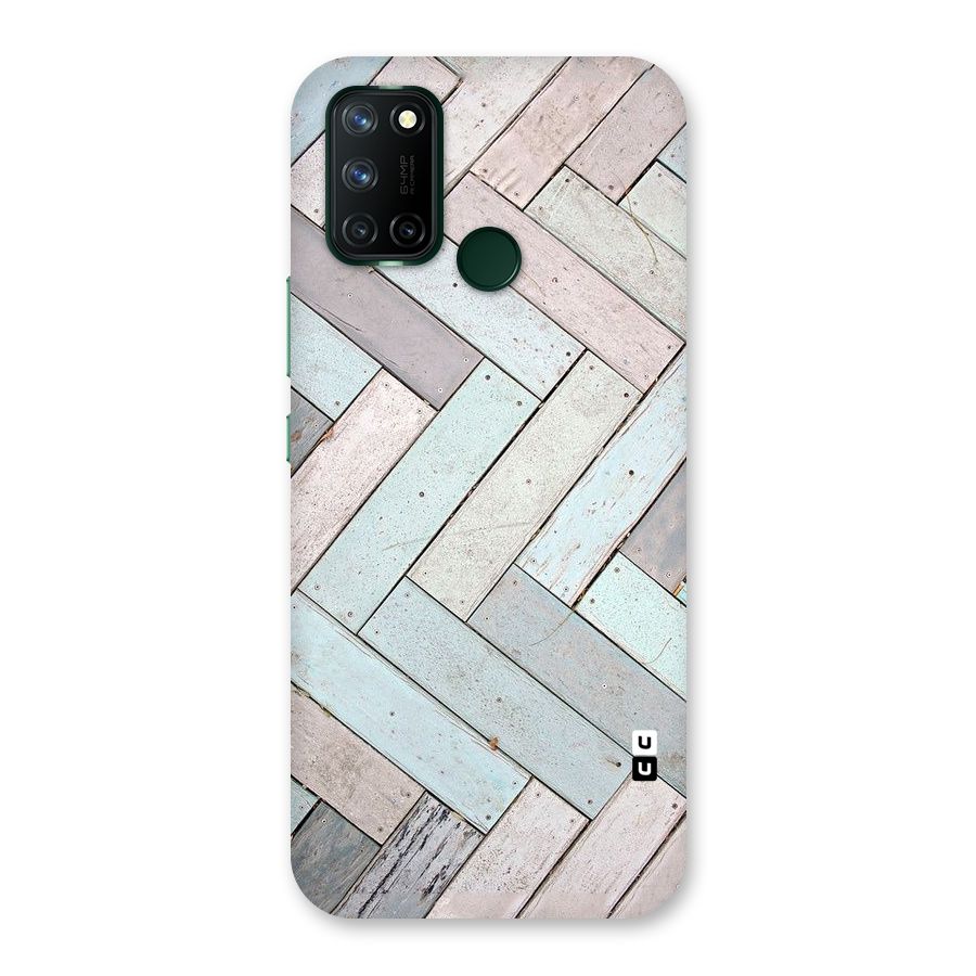 Wooden ZigZag Design Back Case for Realme 7i