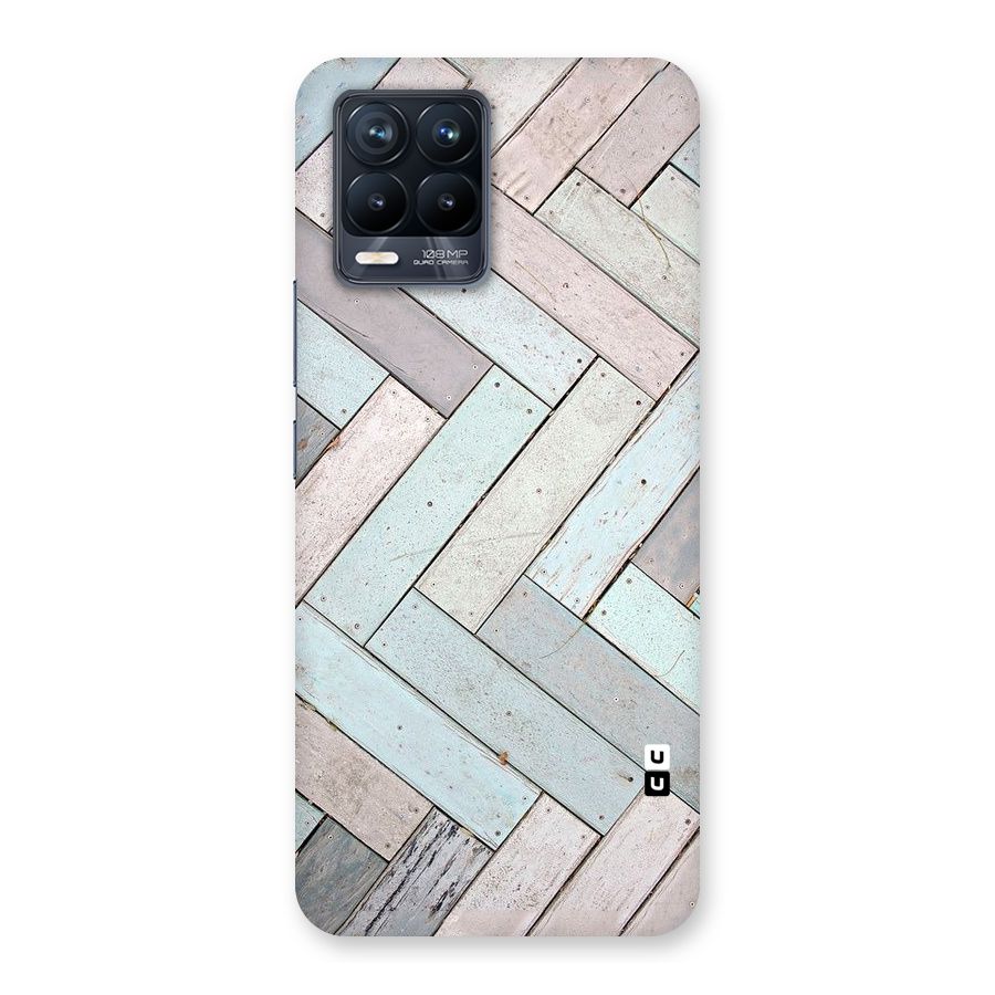 Wooden ZigZag Design Back Case for Realme 8 Pro