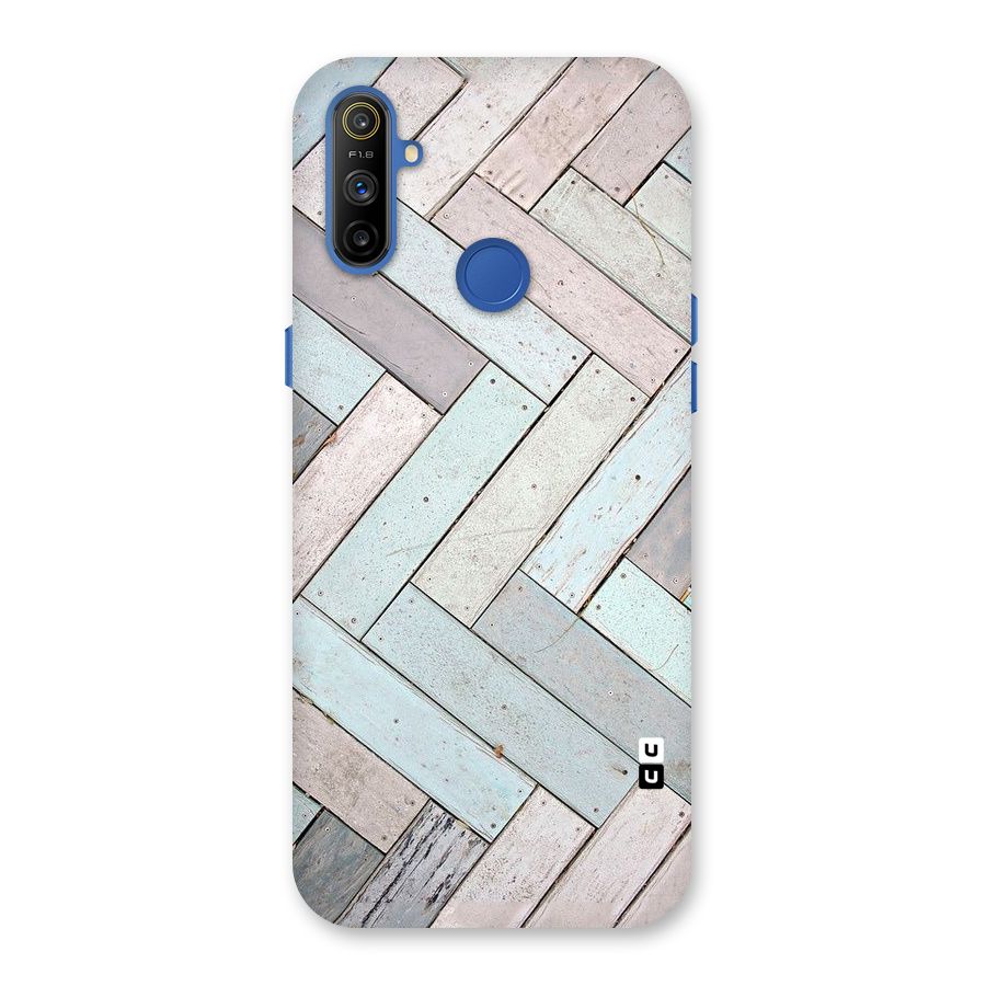 Wooden ZigZag Design Back Case for Realme Narzo 10A