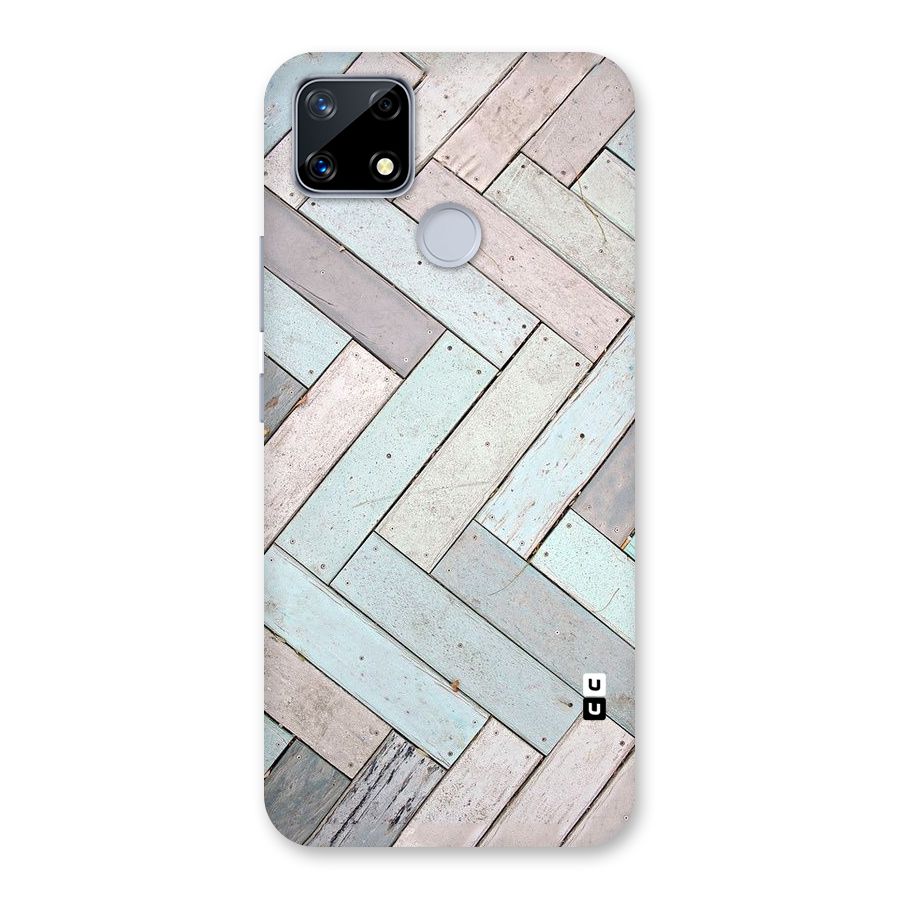 Wooden ZigZag Design Back Case for Realme Narzo 20
