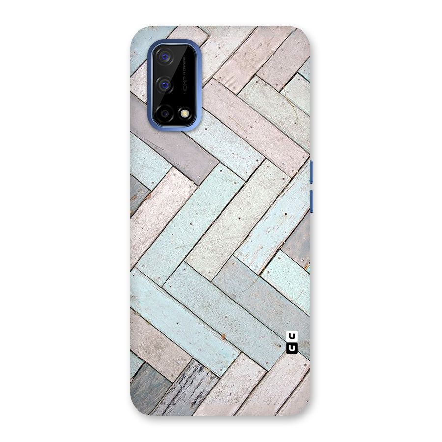 Wooden ZigZag Design Back Case for Realme Narzo 30 Pro