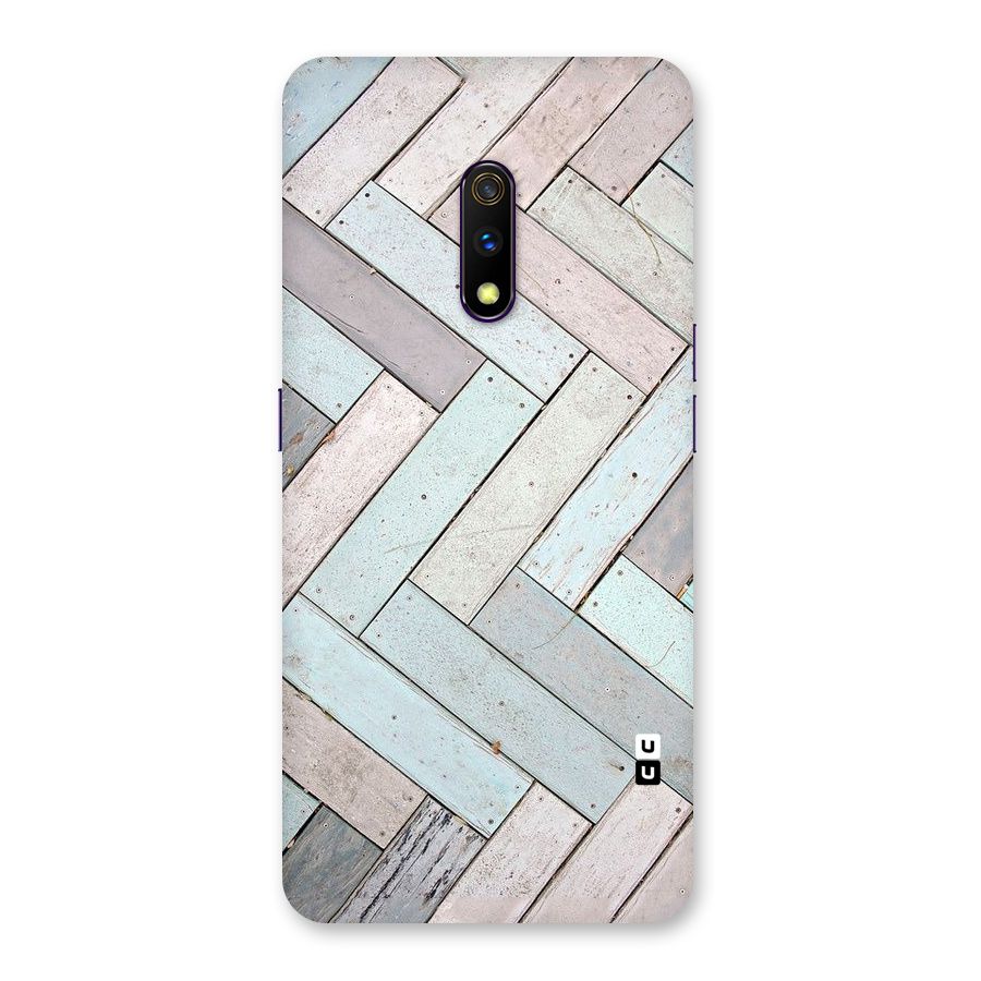 Wooden ZigZag Design Back Case for Realme X