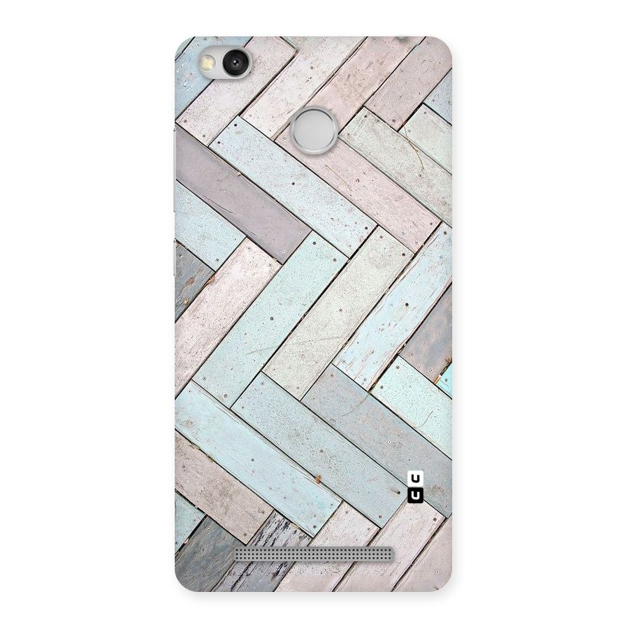 Wooden ZigZag Design Back Case for Redmi 3S Prime