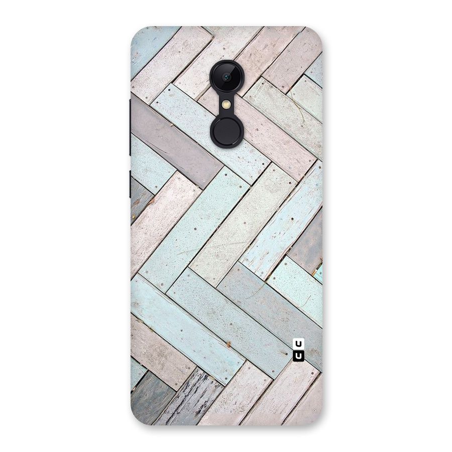 Wooden ZigZag Design Back Case for Redmi 5