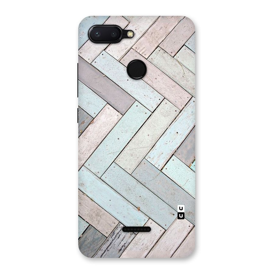 Wooden ZigZag Design Back Case for Redmi 6