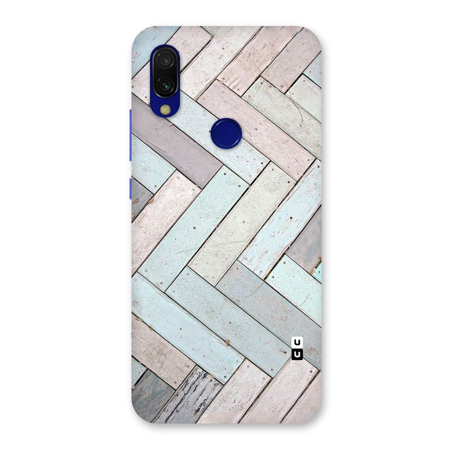 Wooden ZigZag Design Back Case for Redmi 7
