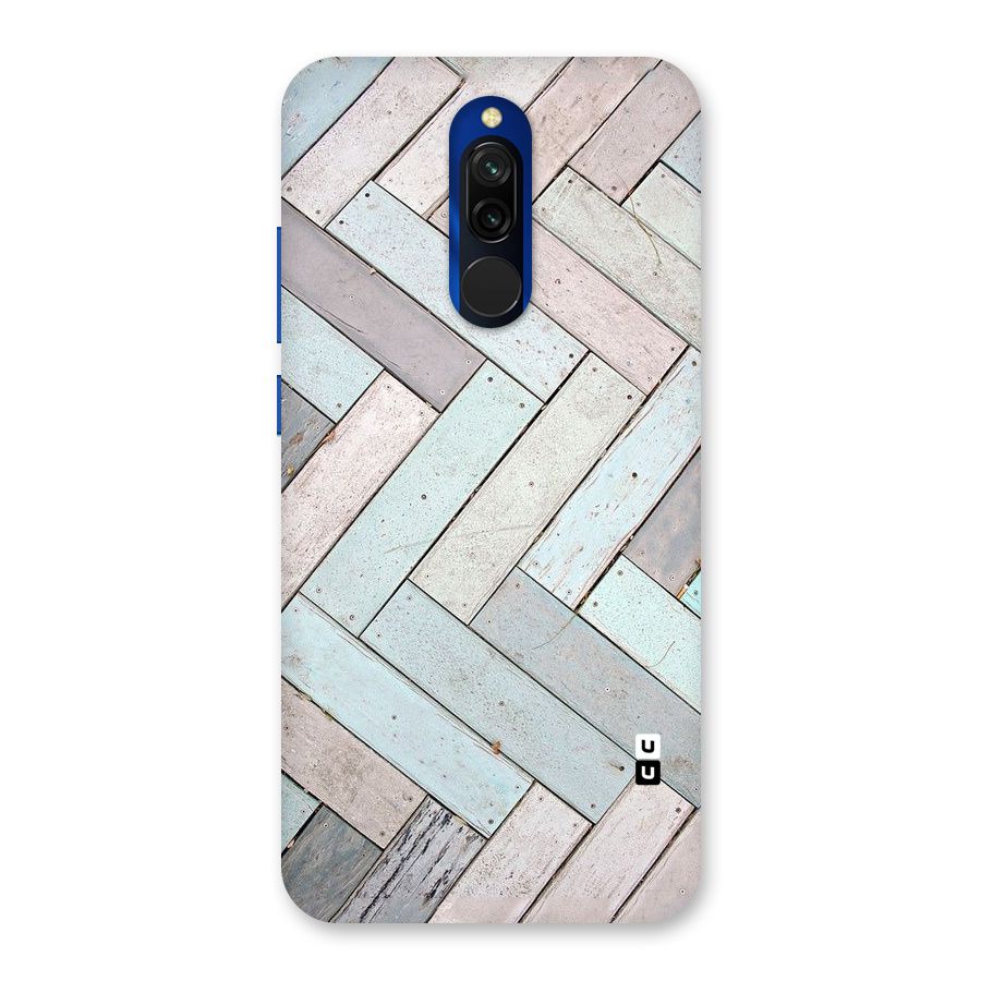 Wooden ZigZag Design Back Case for Redmi 8