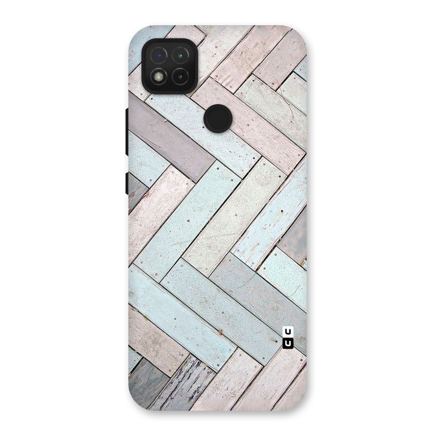 Wooden ZigZag Design Back Case for Redmi 9