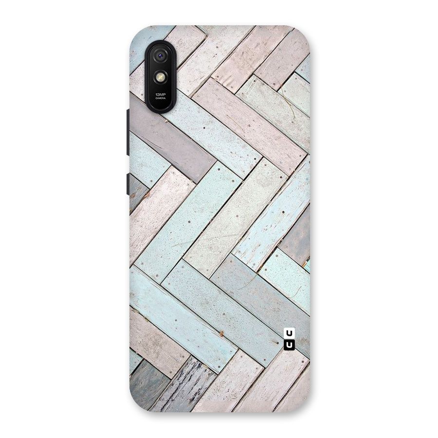 Wooden ZigZag Design Back Case for Redmi 9A