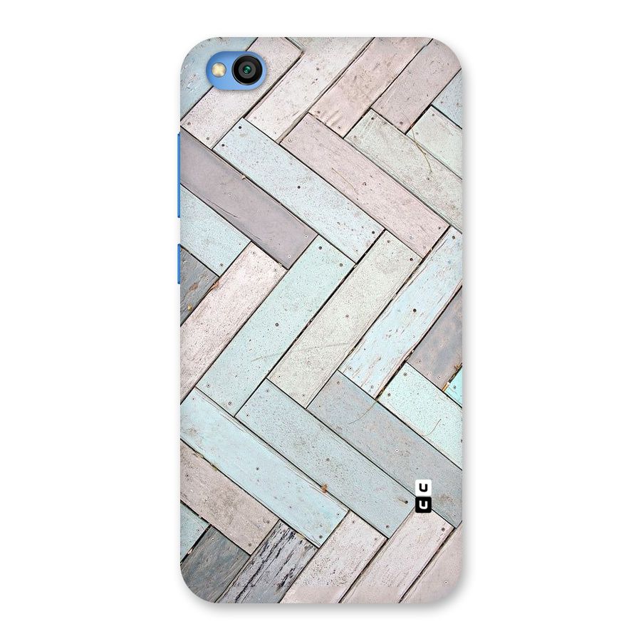 Wooden ZigZag Design Back Case for Redmi Go