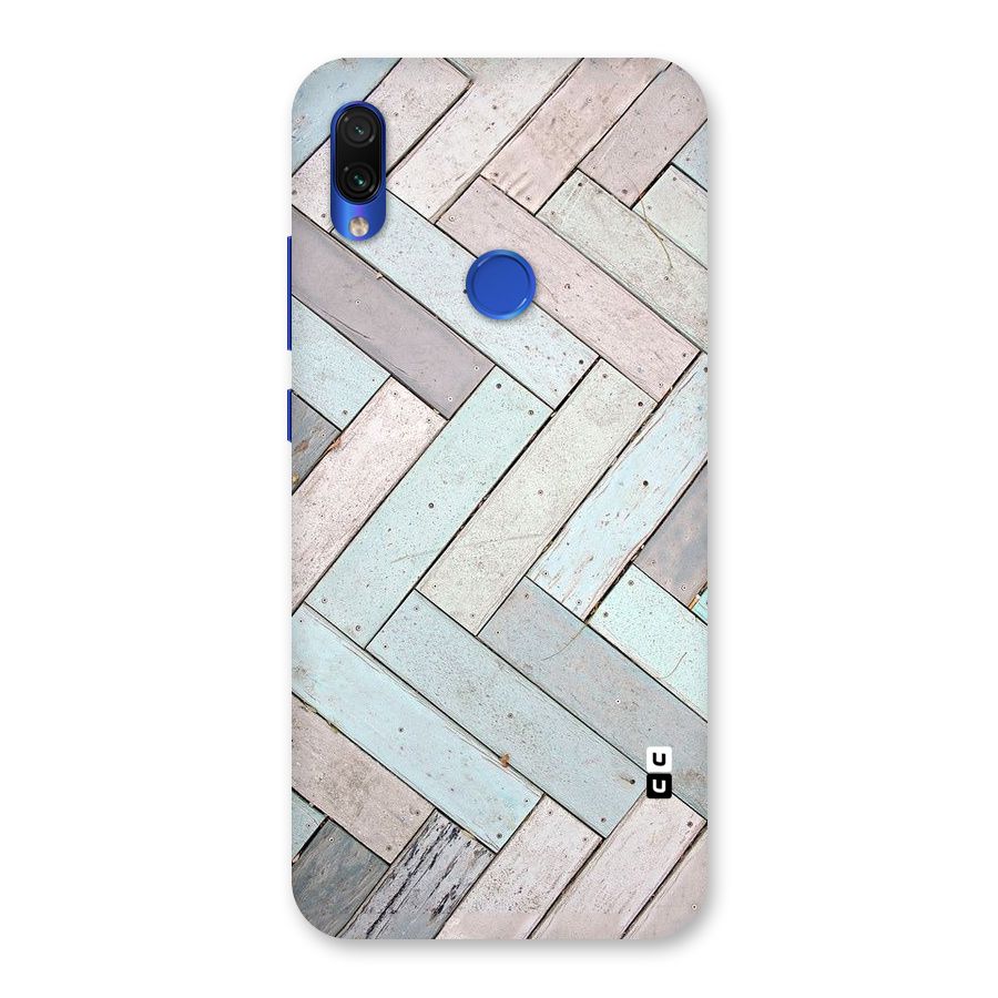Wooden ZigZag Design Back Case for Redmi Note 7S