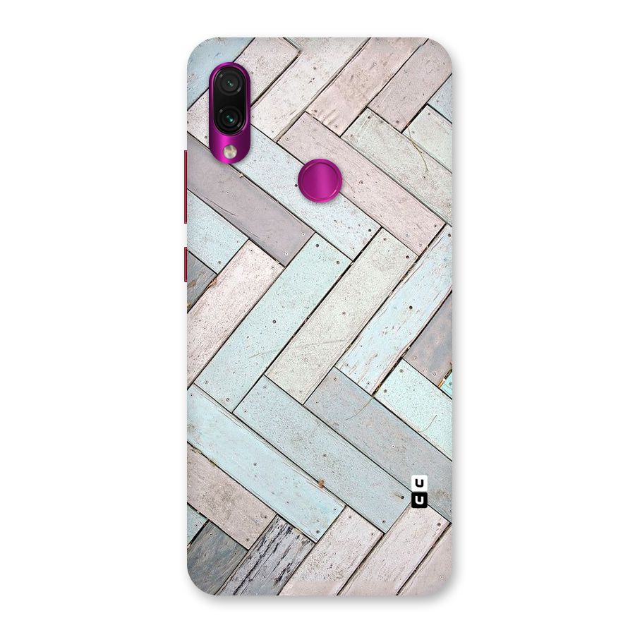 Wooden ZigZag Design Back Case for Redmi Note 7 Pro
