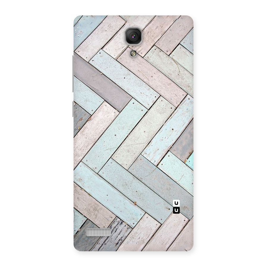 Wooden ZigZag Design Back Case for Redmi Note Prime