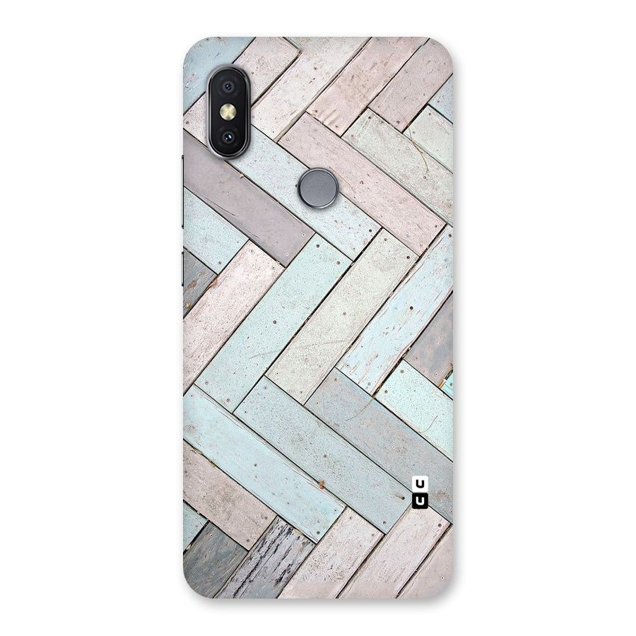 Wooden ZigZag Design Back Case for Redmi Y2
