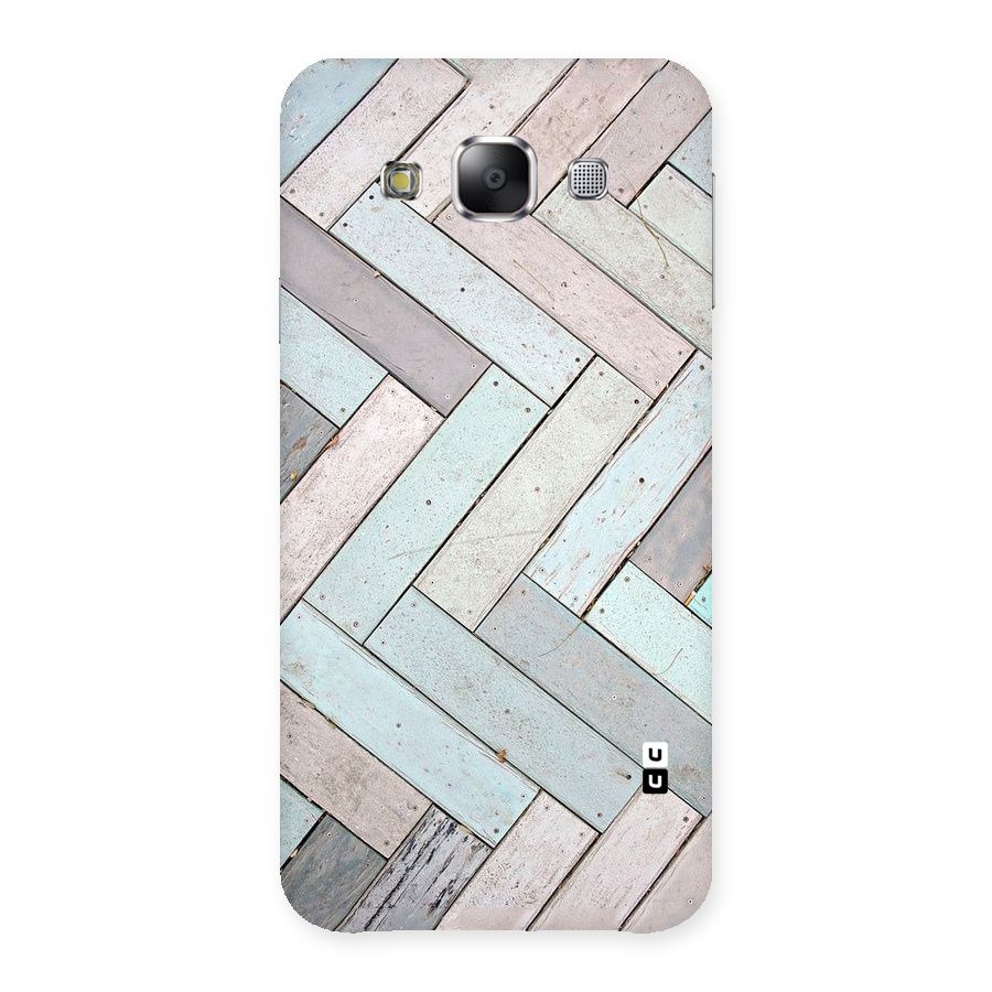 Wooden ZigZag Design Back Case for Samsung Galaxy E5