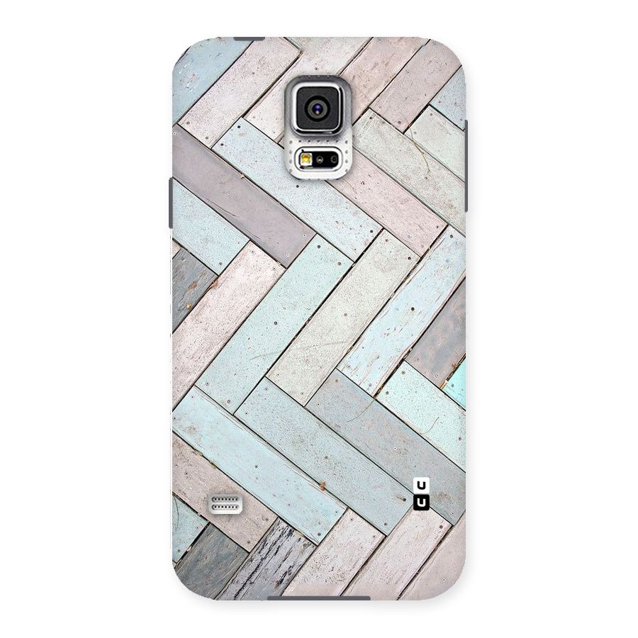 Wooden ZigZag Design Back Case for Samsung Galaxy S5