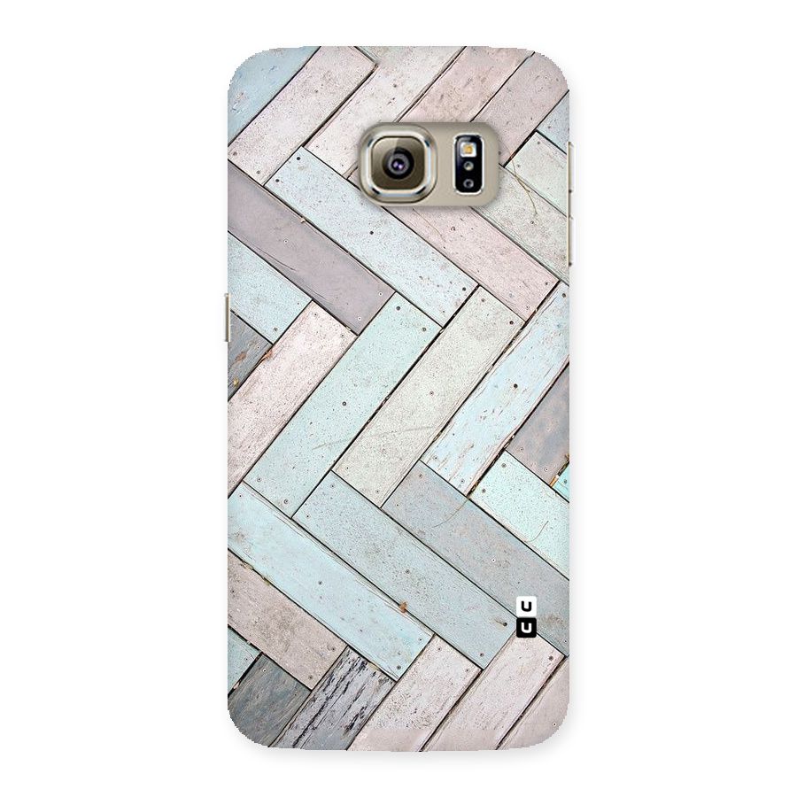 Wooden ZigZag Design Back Case for Samsung Galaxy S6 Edge