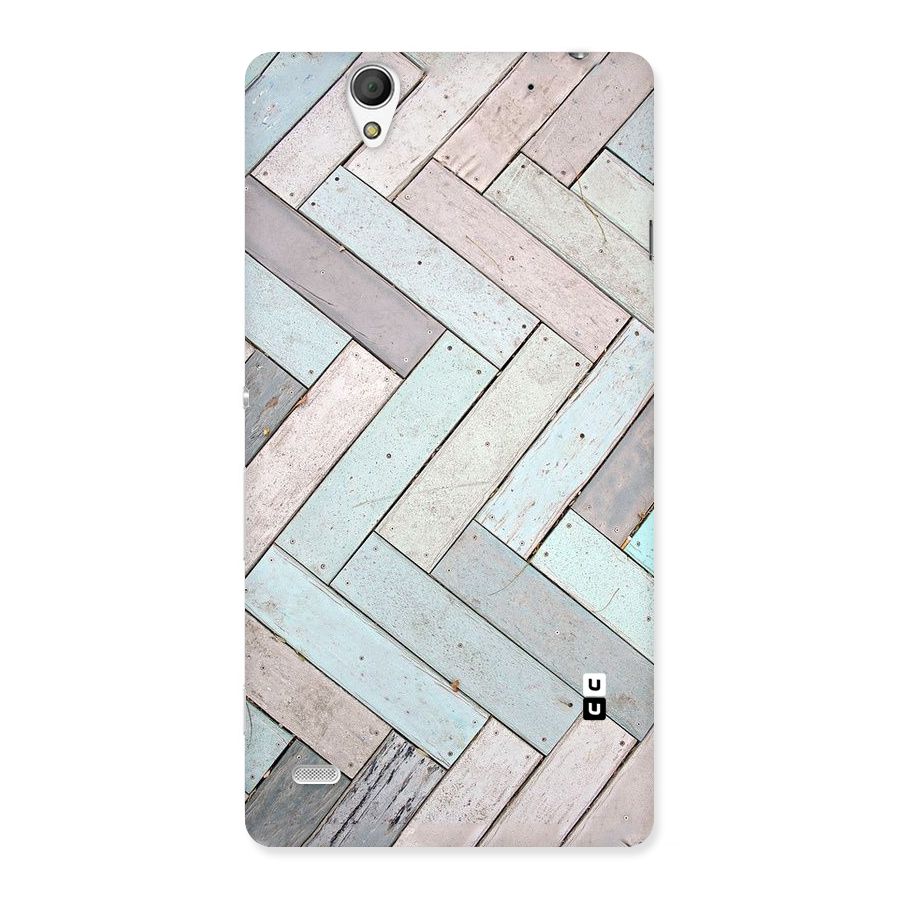 Wooden ZigZag Design Back Case for Sony Xperia C4
