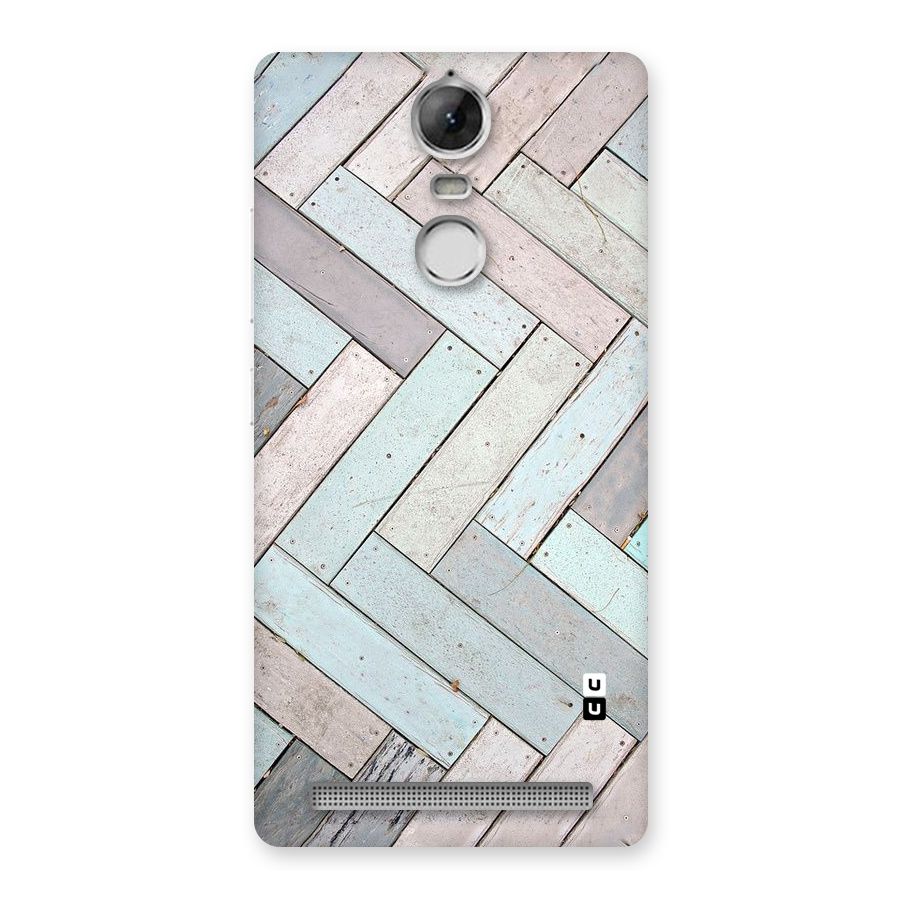 Wooden ZigZag Design Back Case for Vibe K5 Note