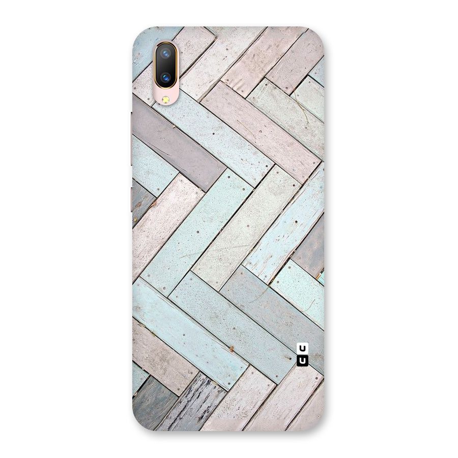 Wooden ZigZag Design Back Case for Vivo V11 Pro