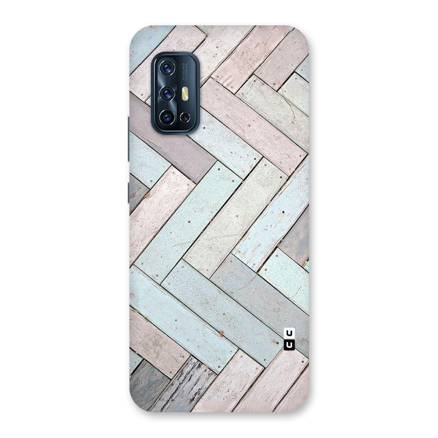 Wooden ZigZag Design Back Case for Vivo V17