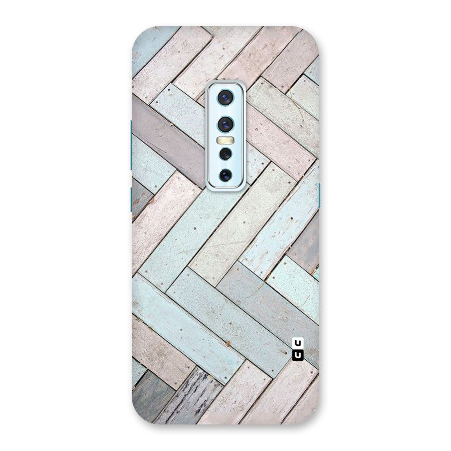 Wooden ZigZag Design Back Case for Vivo V17 Pro