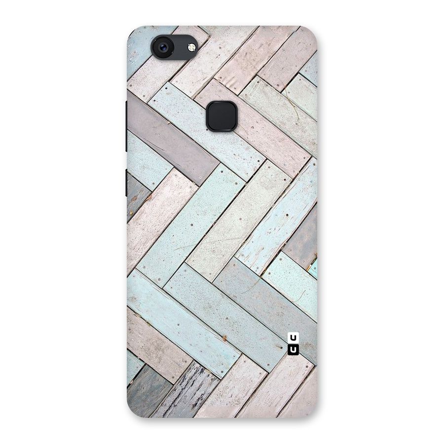 Wooden ZigZag Design Back Case for Vivo V7 Plus