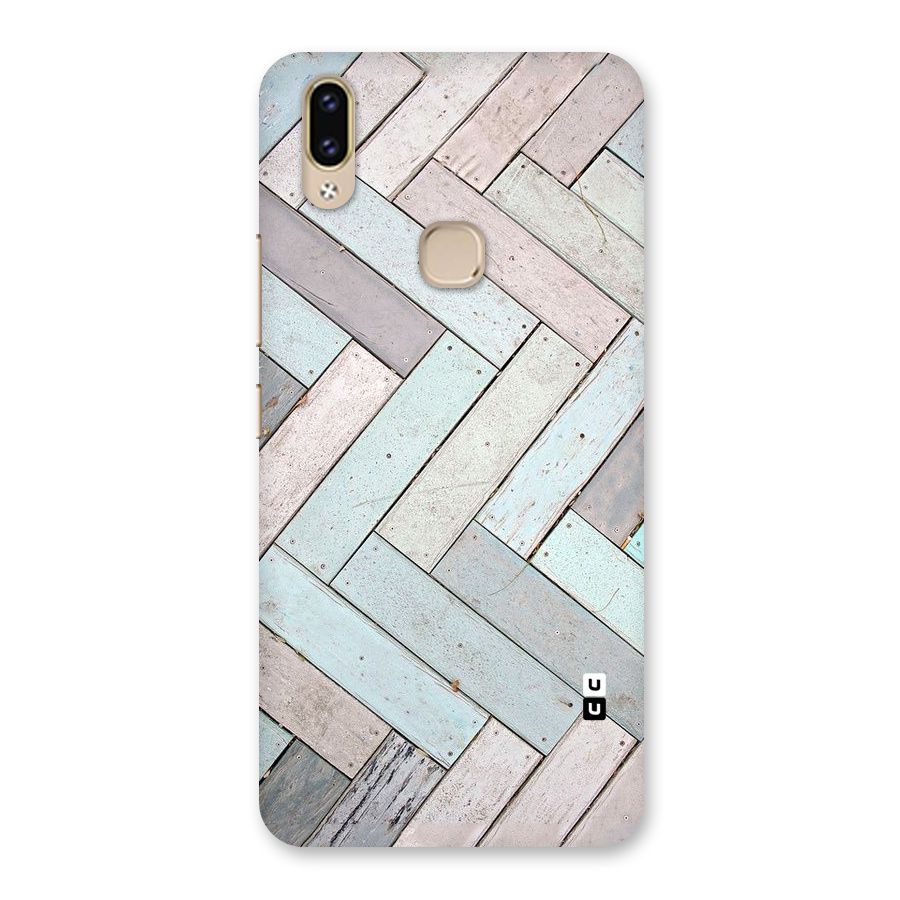 Wooden ZigZag Design Back Case for Vivo V9 Youth