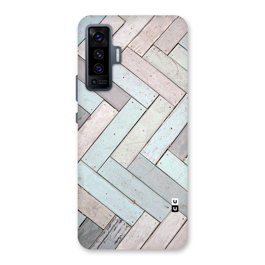 Wooden ZigZag Design Back Case for Vivo X50