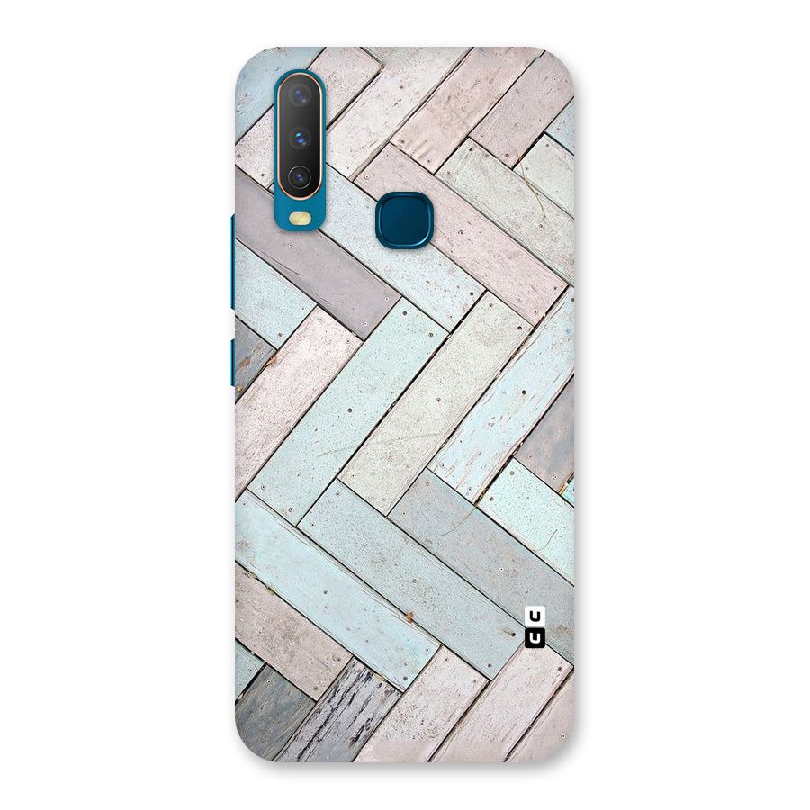 Wooden ZigZag Design Back Case for Vivo Y17
