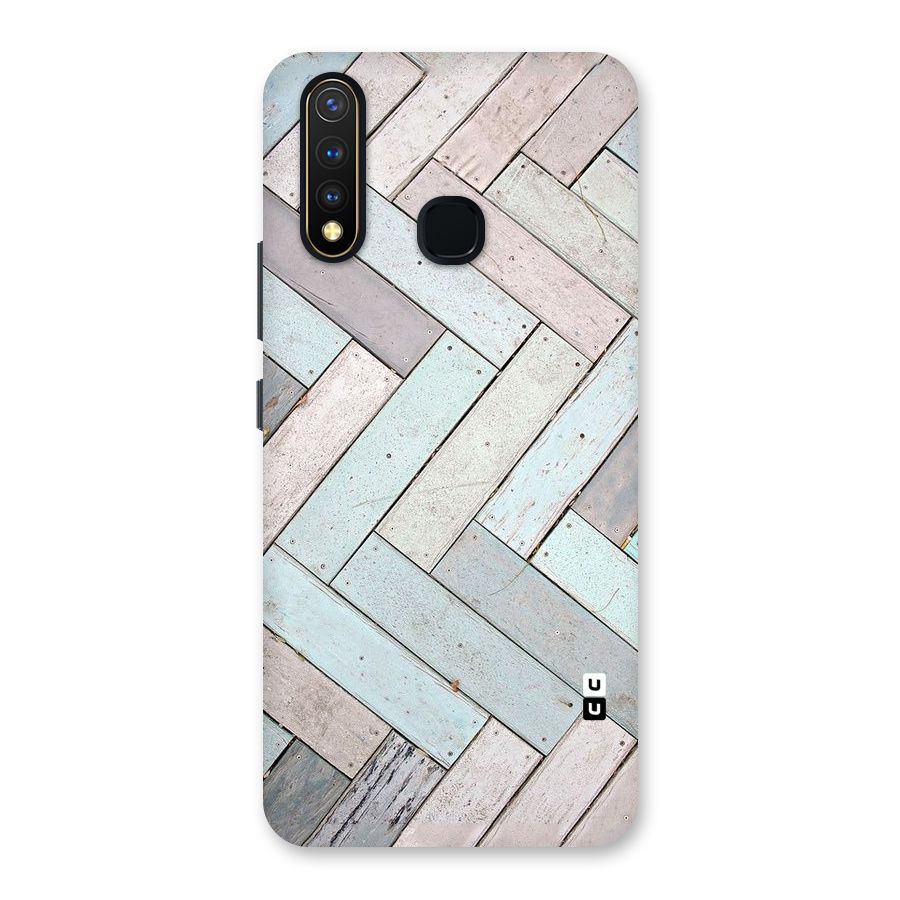 Wooden ZigZag Design Back Case for Vivo Y19