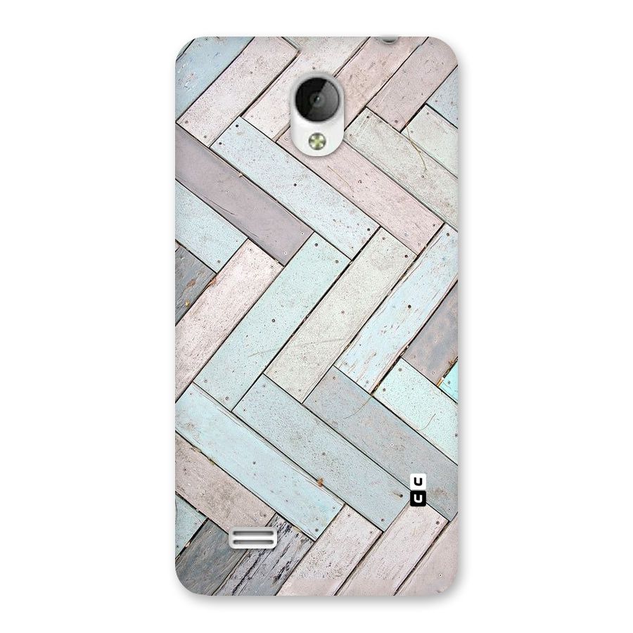 Wooden ZigZag Design Back Case for Vivo Y21
