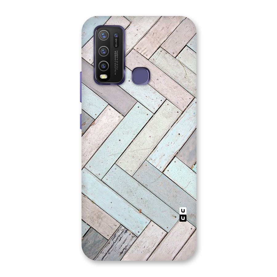 Wooden ZigZag Design Back Case for Vivo Y50