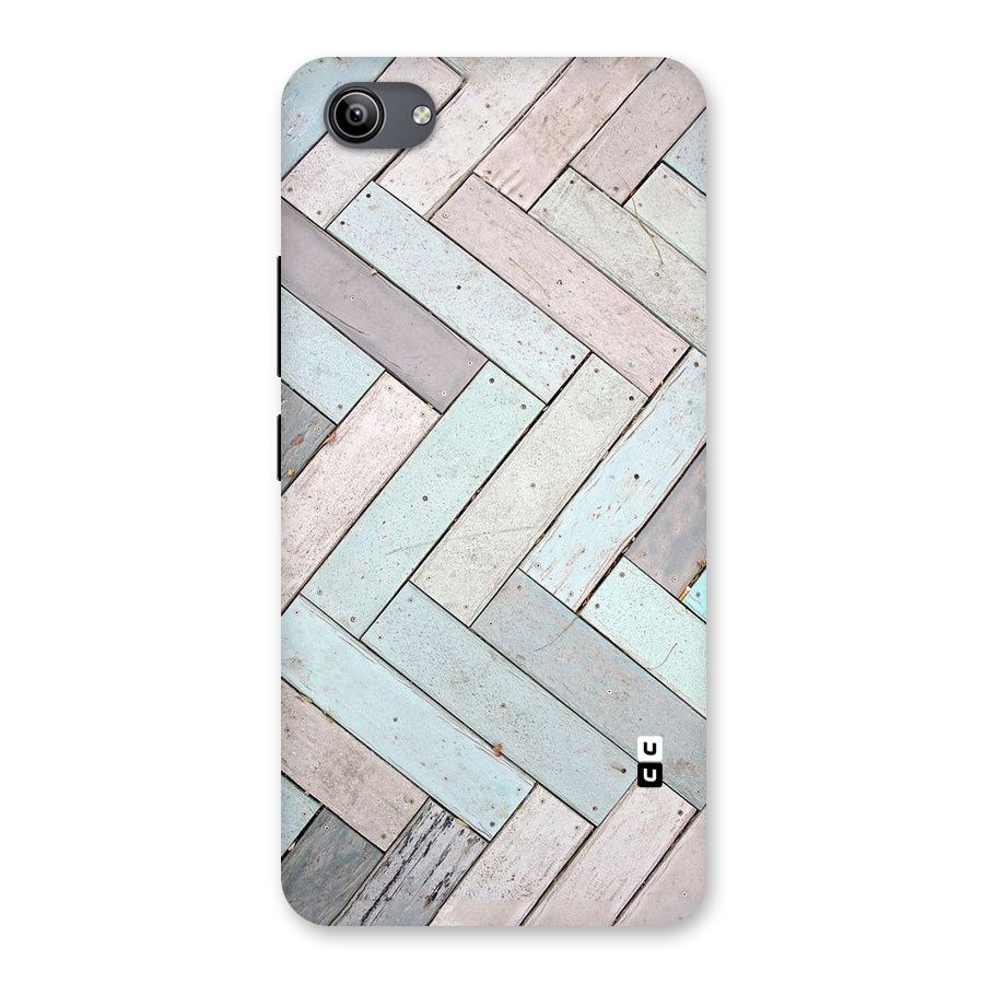 Wooden ZigZag Design Back Case for Vivo Y81i