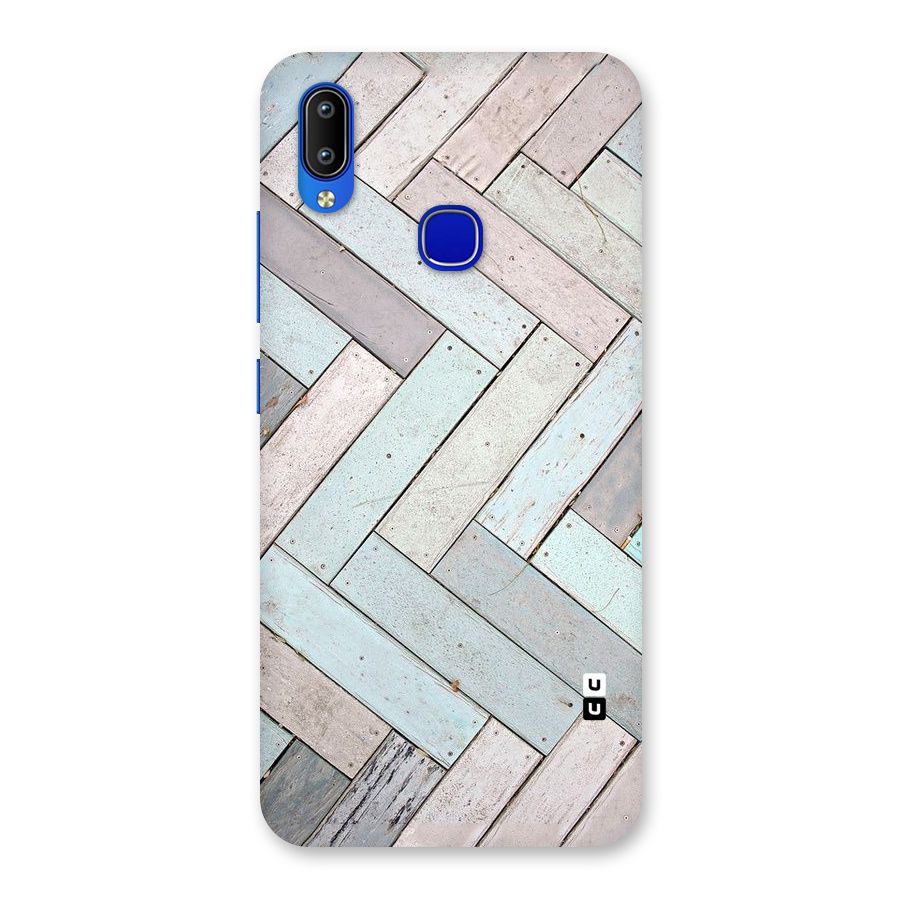 Wooden ZigZag Design Back Case for Vivo Y91