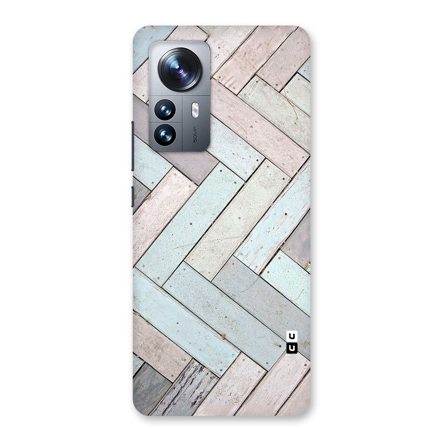 Wooden ZigZag Design Back Case for Xiaomi 12 Pro
