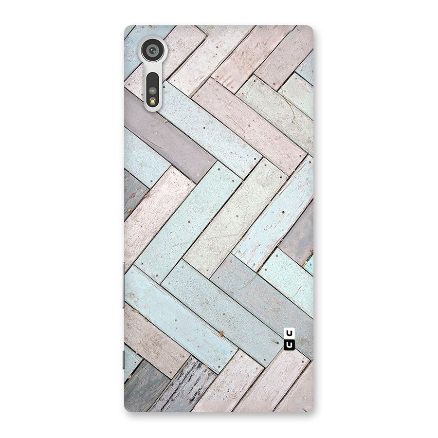 Wooden ZigZag Design Back Case for Xperia XZ