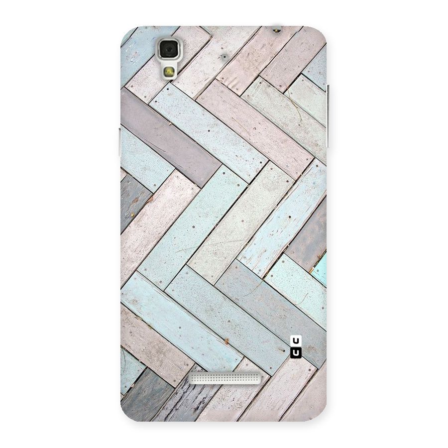 Wooden ZigZag Design Back Case for Yu Yureka