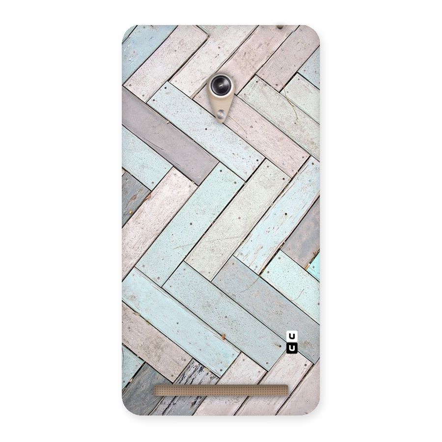 Wooden ZigZag Design Back Case for Zenfone 6