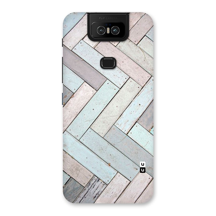 Wooden ZigZag Design Back Case for Zenfone 6z