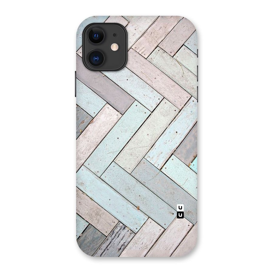 Wooden ZigZag Design Back Case for iPhone 11