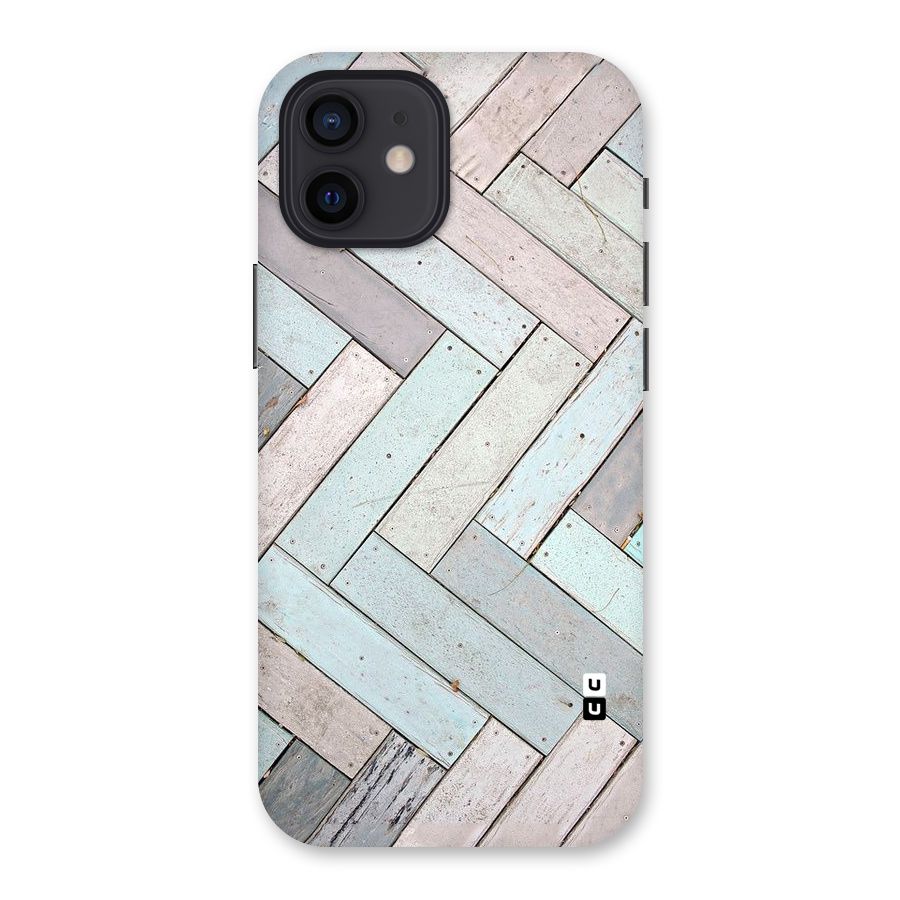 Wooden ZigZag Design Back Case for iPhone 12