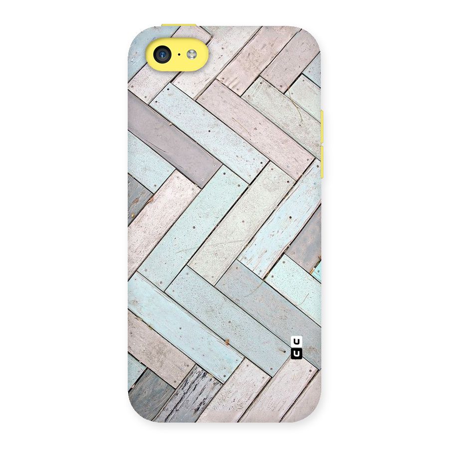 Wooden ZigZag Design Back Case for iPhone 5C