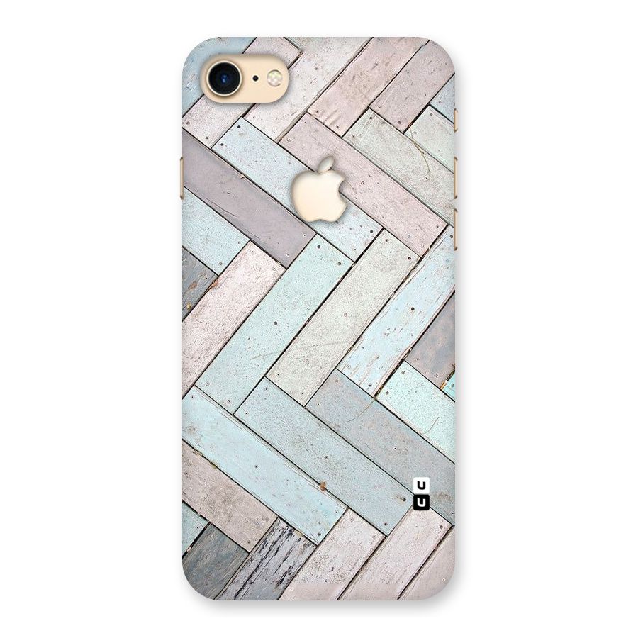 Wooden ZigZag Design Back Case for iPhone 7 Apple Cut