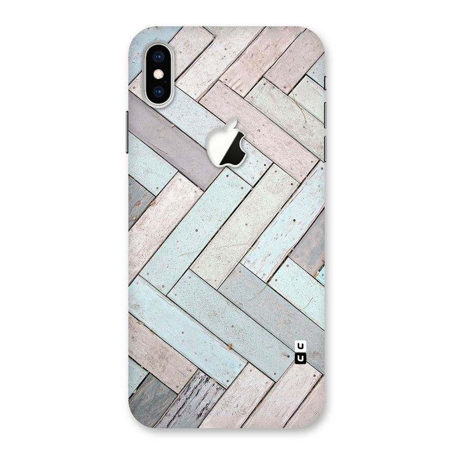 Wooden ZigZag Design Back Case for iPhone XS Max Apple Cut