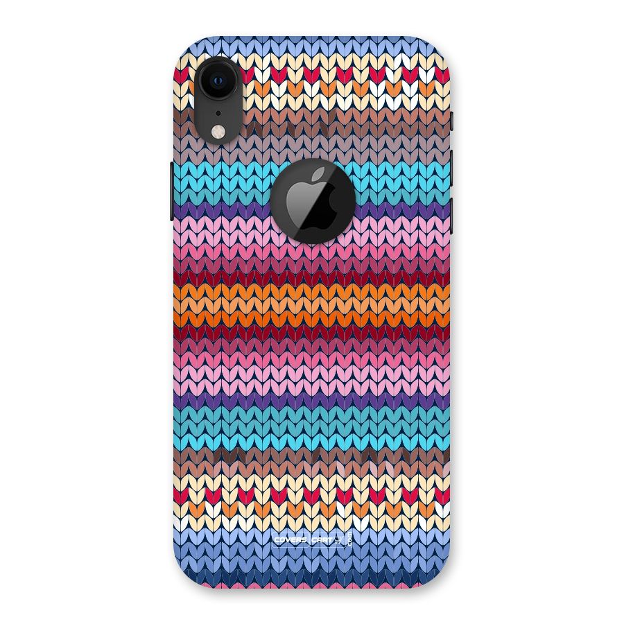 Woolen Back Case for iPhone XR Logo Cut